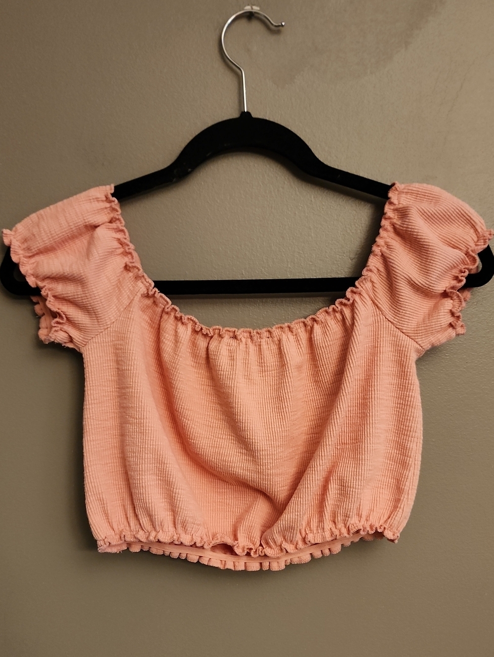 Forever 21 Smocked Off-Shoulder Crop Top - Picture 5 of 16